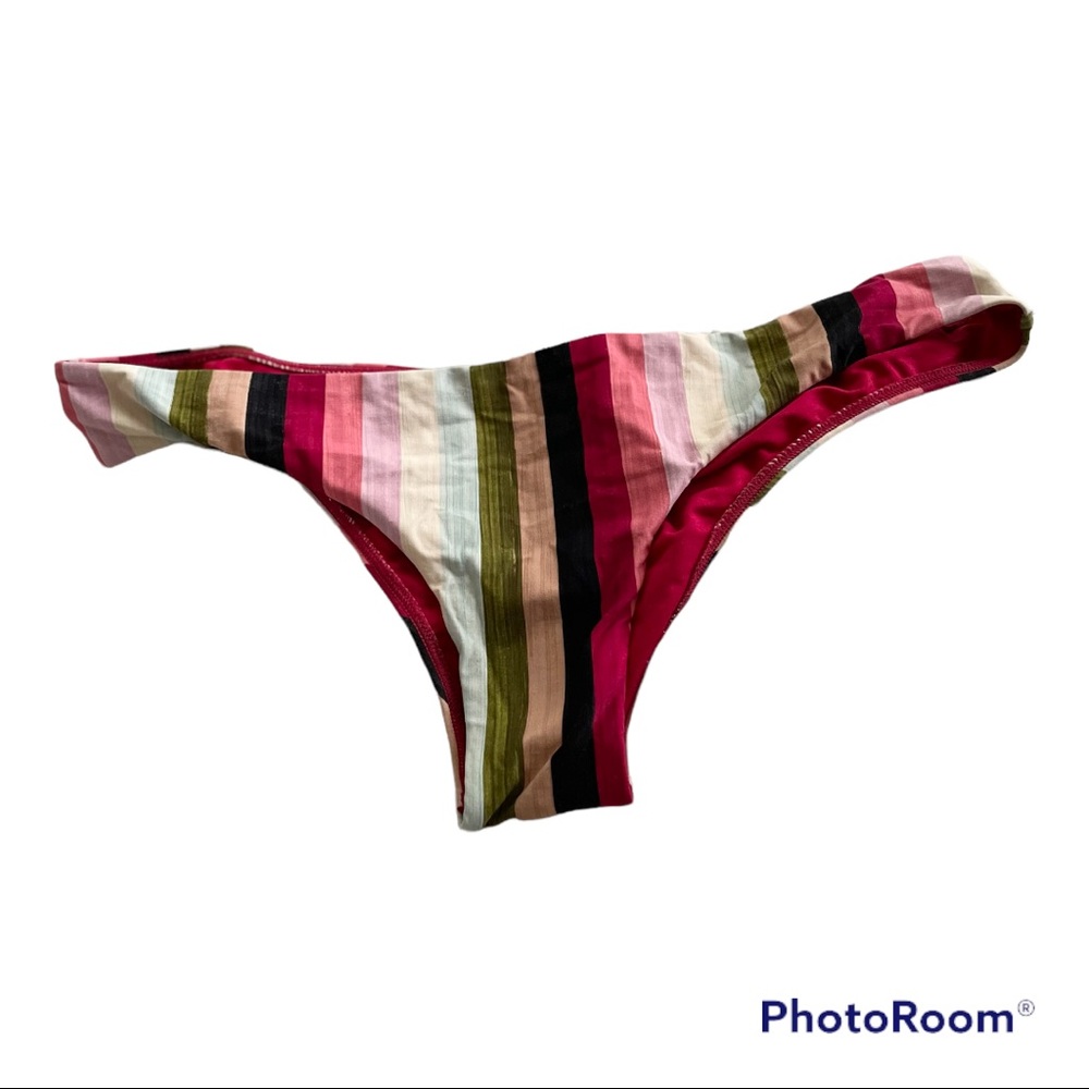 Billabong striped Sun Quest Hawaii bikini  SZ XL NWT!